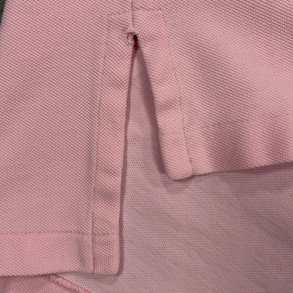 Vintage Y2K Polo Ralph Lauren Mesh Polo Shirt Mens M Pink Blue Pony Short Sleeve - Picture 6 of 9